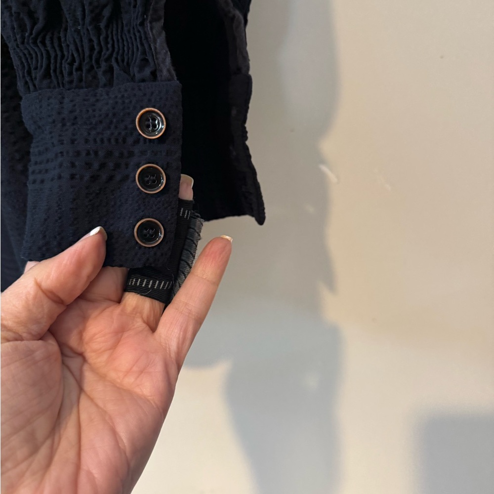 TEIJA
Blue Seersucker Frill Blouse - Picture 9 of 9